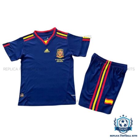 Retro Spain Away Kid Replica Football Kit 2010