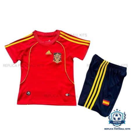 Retro Spain Home Kid Replica Football Kit 2008