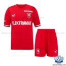 Front View Of Twente Home Kid Replica Football Kits 24/25