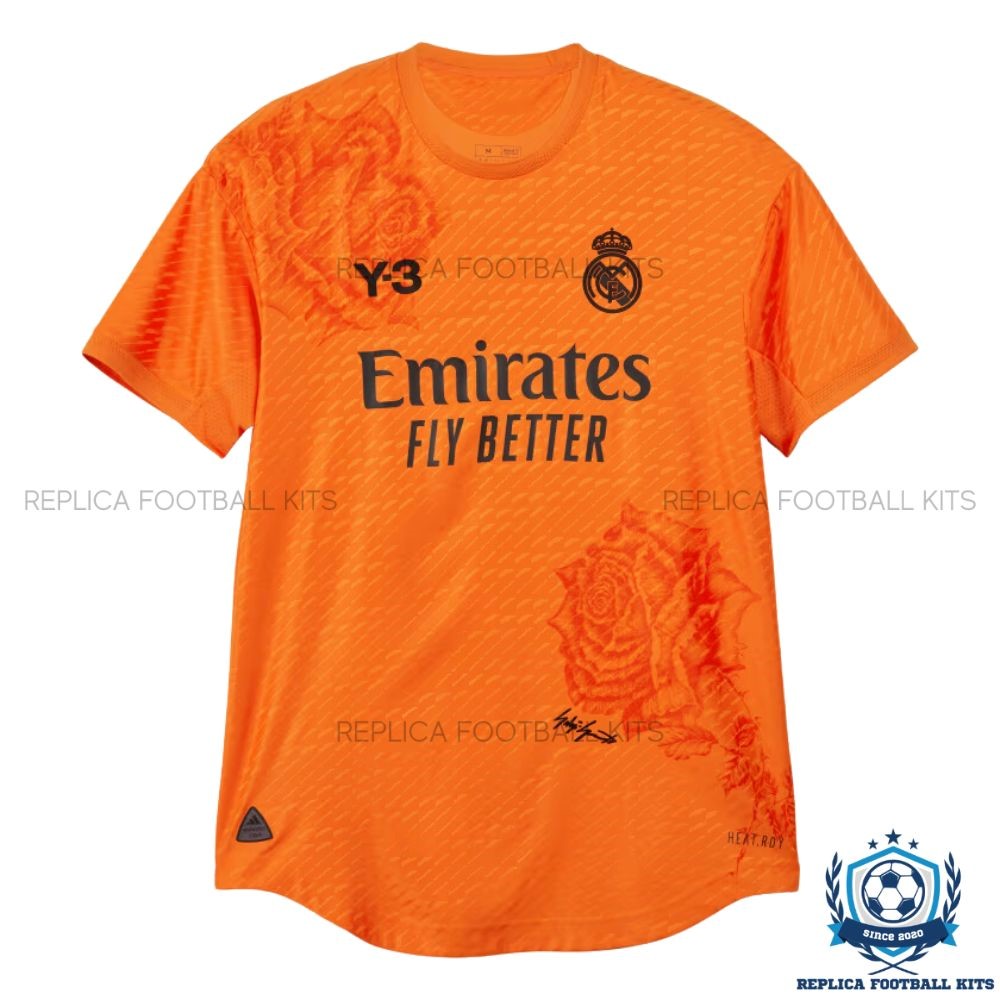 Real Madrid Y3 Orange Kids Replica Kit 2024/25