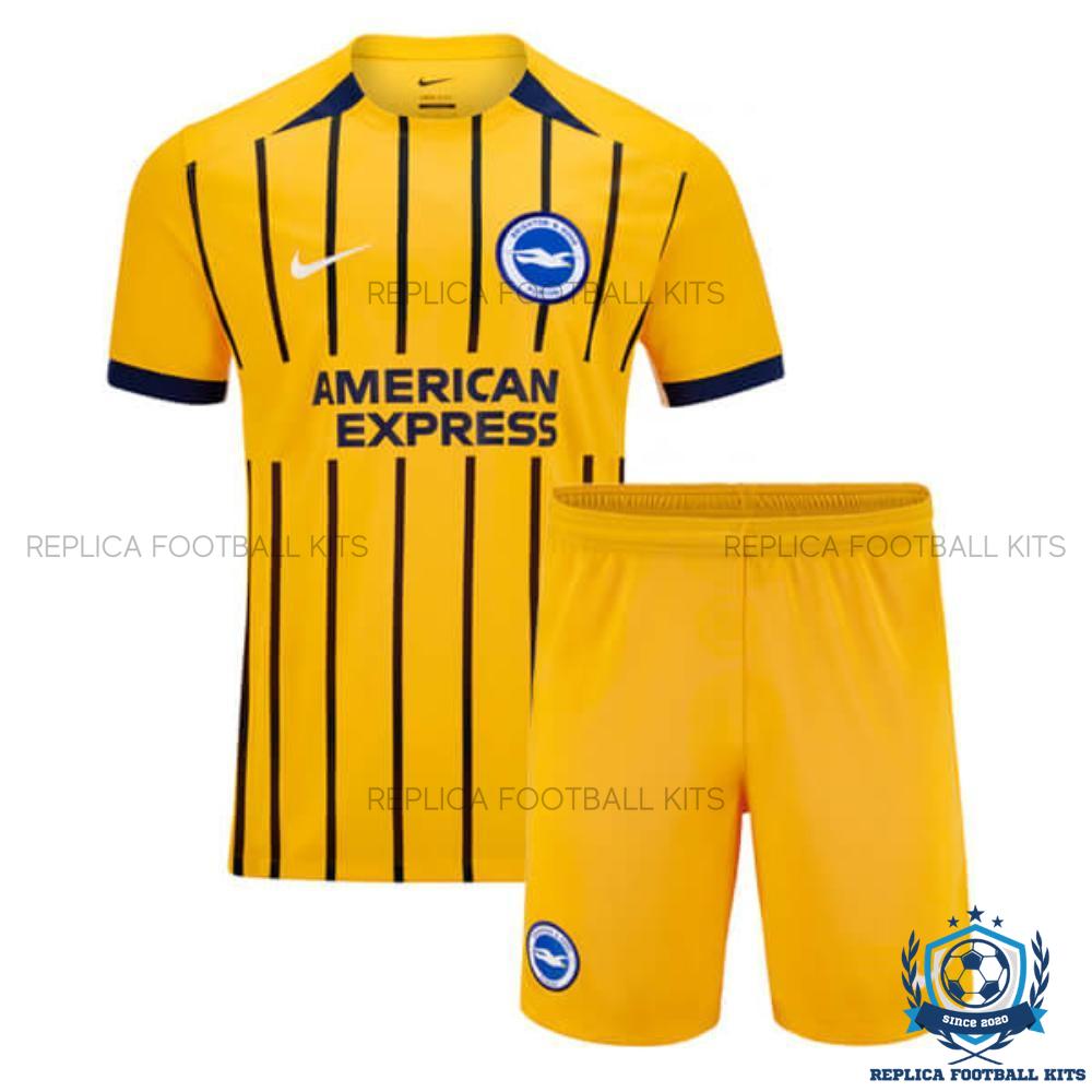 Brighton Away Kids Replica Football Kit 24/25