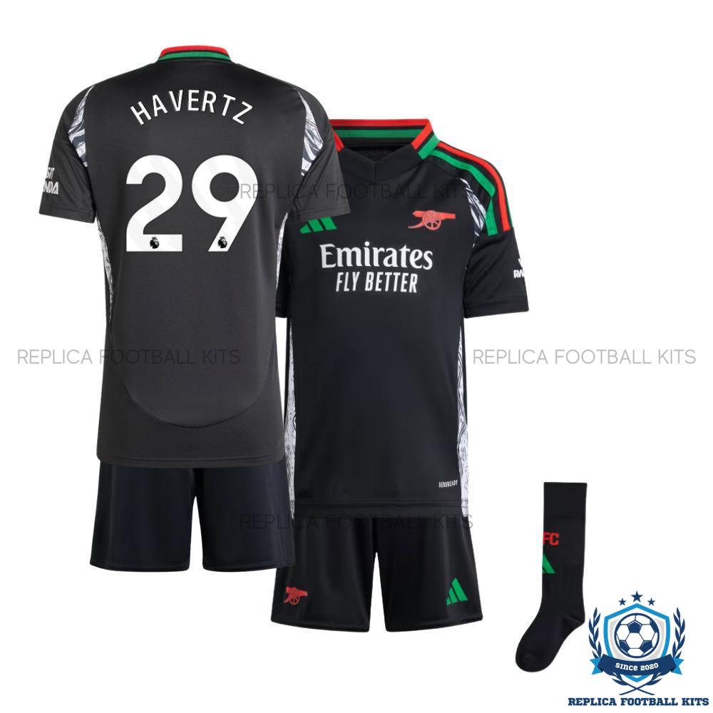 Arsenal Away Kid Replica Football Kit 24-25 HAVERTZ 29 Printed