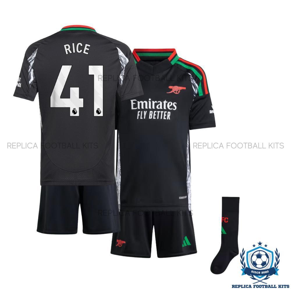 Arsenal Away Kid Replica Football Kit 24-25 RICE 41 Printed