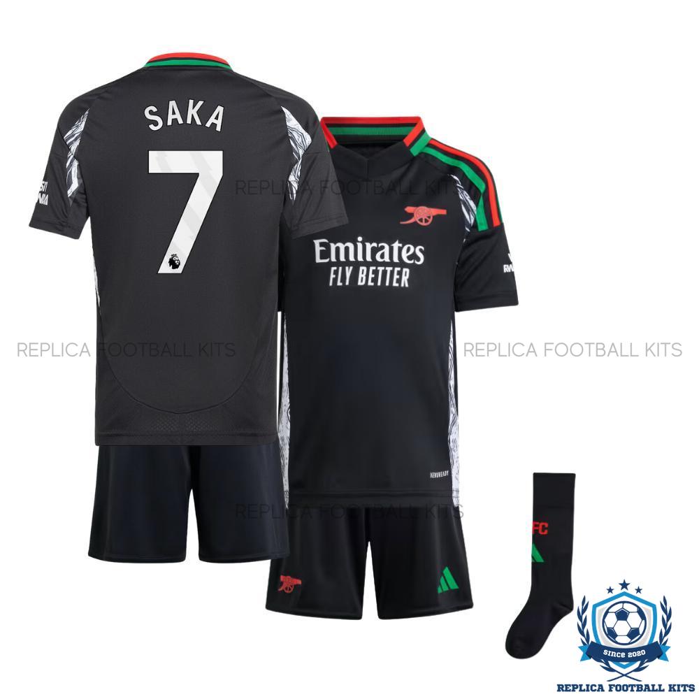 Arsenal Away Kid Replica Football Kit 24-25 SAKA 7 Printed