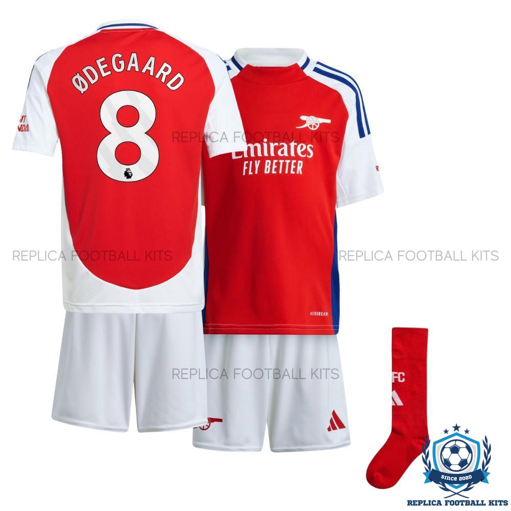 Arsenal Home Kid Replica Football Kit 24-25 ODEGAARD 8 Printed