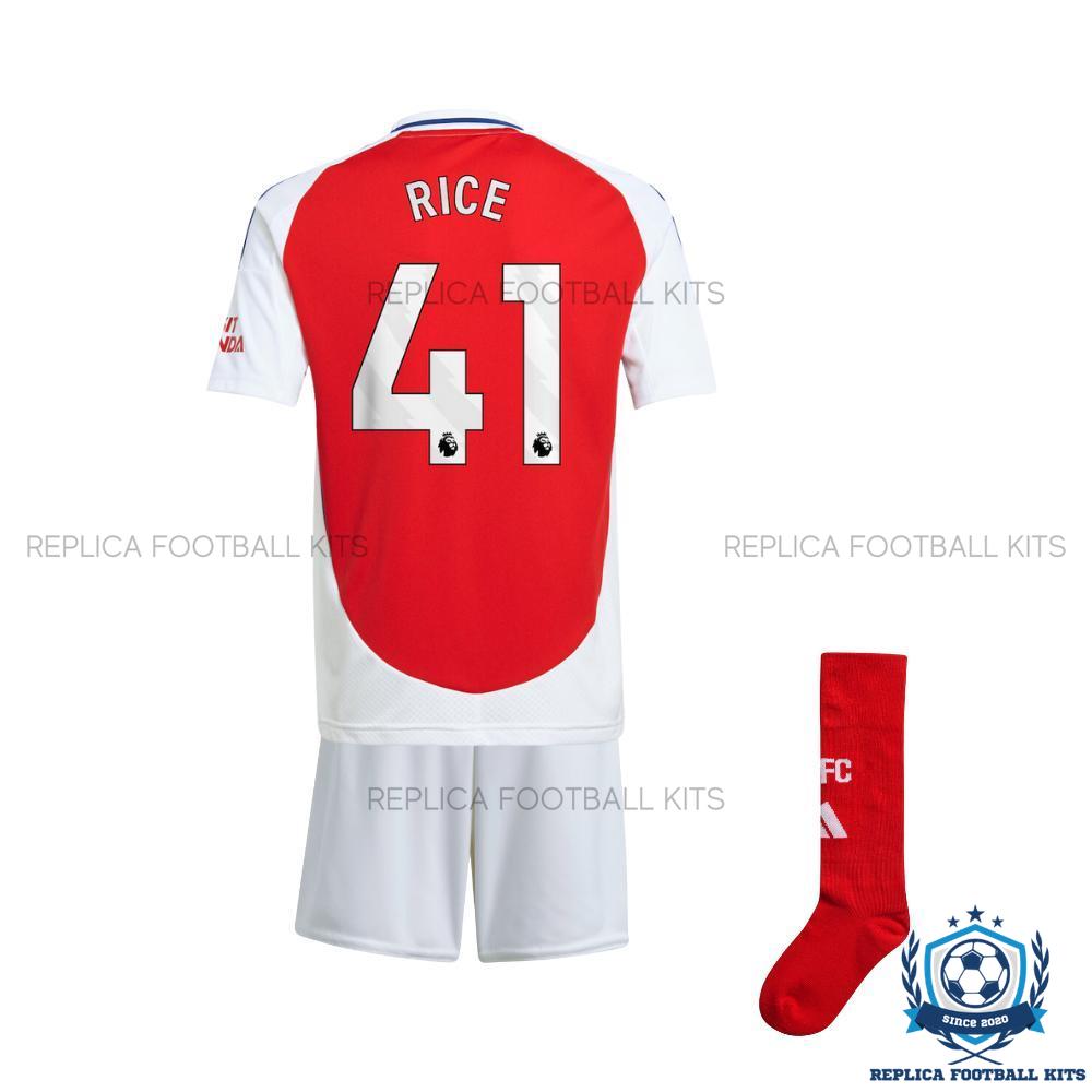 Arsenal Home Kid Replica Football Kit 24-25 RICE 41 Printed