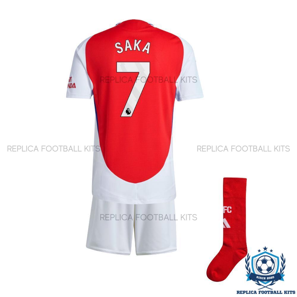 Arsenal Home Kid Replica Football Kit 24-25 SAKA 7 Printed