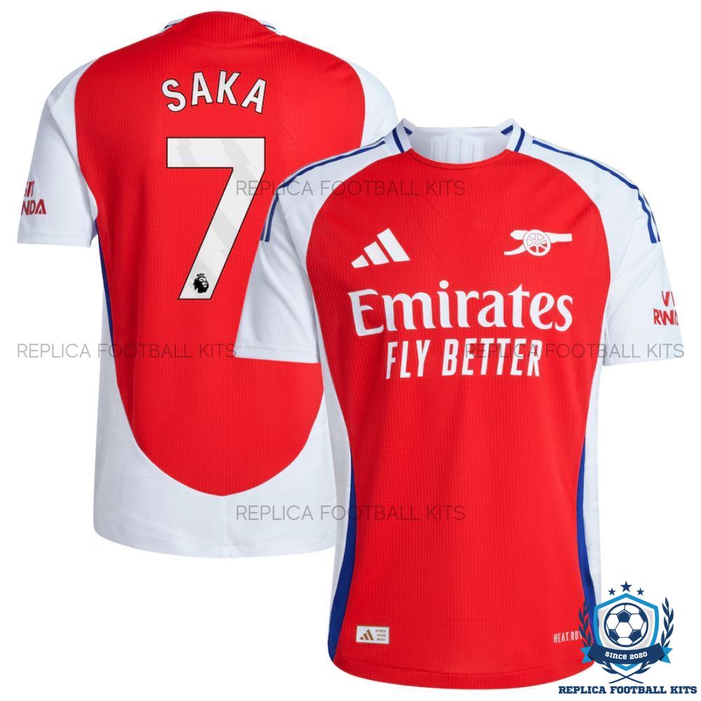 Arsenal Home Men Replica Football Shirt 2024-25 SAKA 7 Printed