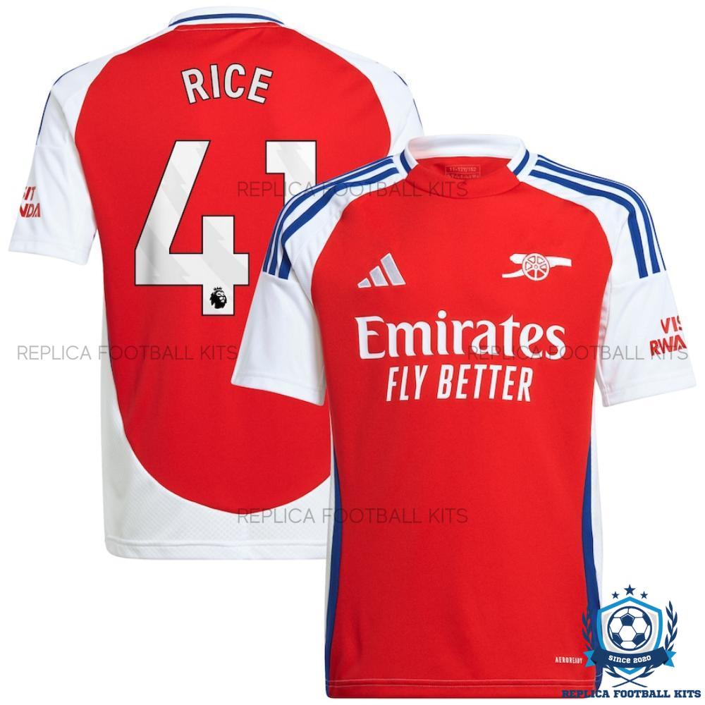 Arsenal Home Men Replica Football Shirt 2024-25 RICE 41 Printed