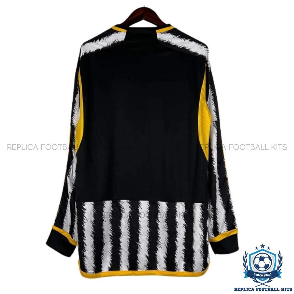 Juventus Home Men Replica Football Shirt 2023-24 Long Sleeve