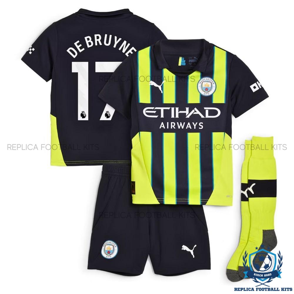 Manchester City DE BRUYNE 17 Away for Men and Kid Replica Football Kit 24-25