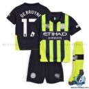 Manchester City DE BRUYNE 17 Away for Men and Kid Replica Football Kit 24-25 - Front View