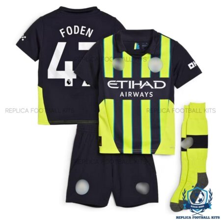 Manchester City FODEN 47 Away for Men and Kid Replica Football Kit 24-25 - Front View