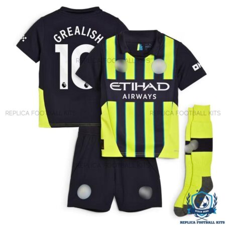 Manchester City GREALISH 10 Away for Men and Kid Replica Football Kit 24-25 - Front View