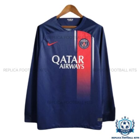 PSG Home Men Replica Shirt 23-24 Long Sleeve