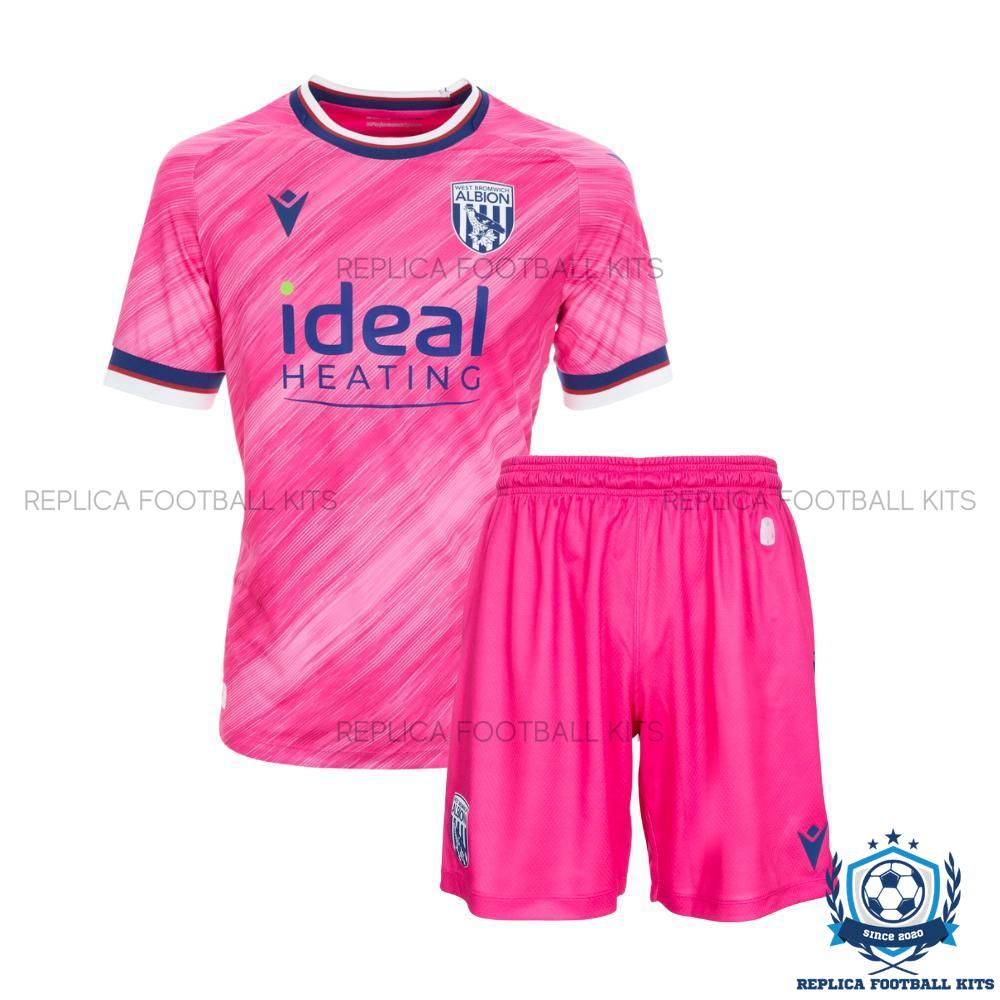 West Bromwich Away Pink Kid Replica Kit 24/25 - Front View