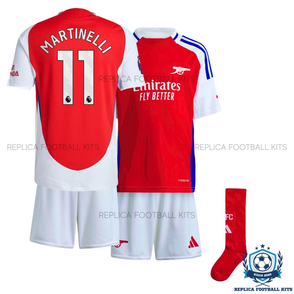 Arsenal Home Kid Replica Football Kit 2425 MARTINELLI 11 Printed