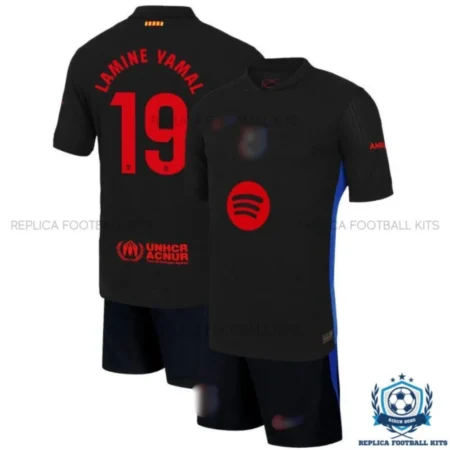 Barcelona Away Kids Replica Football Kit 2024-25 LAMINE YAMAL 19 Printed - Overview