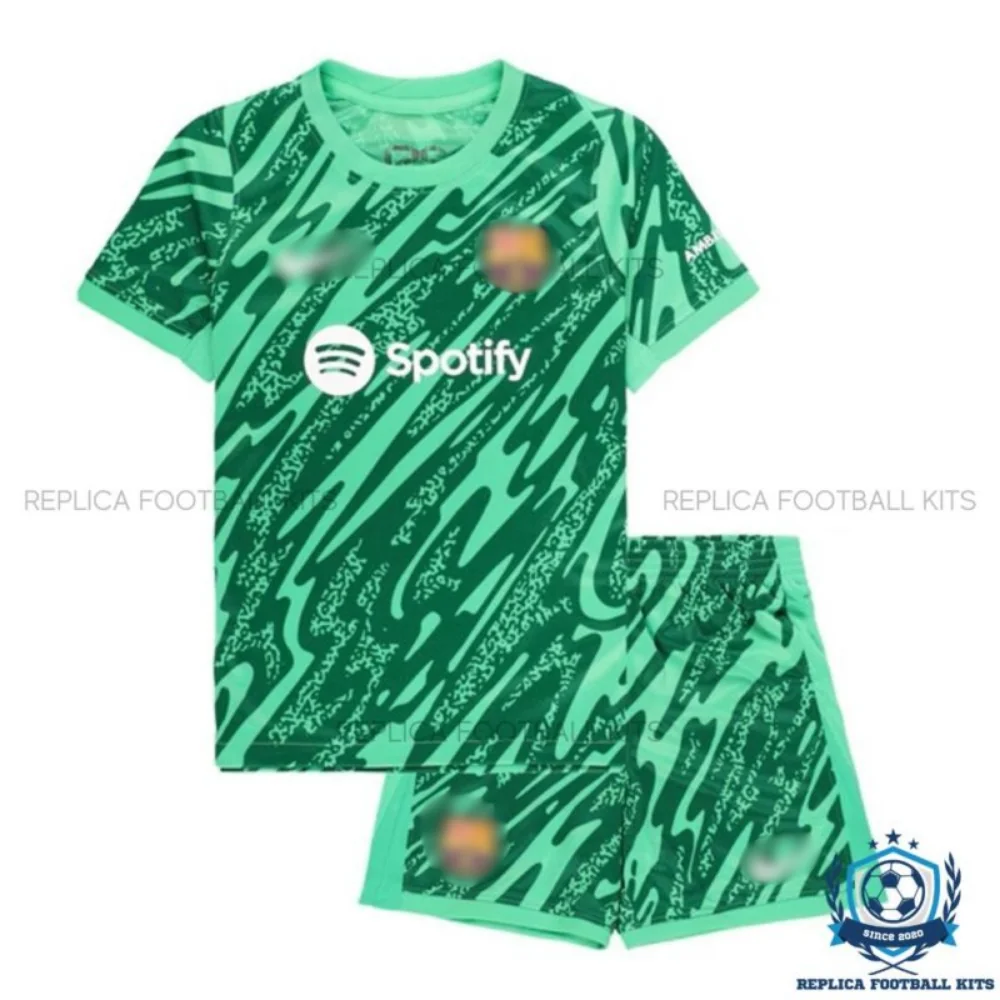 Barcelona Goalkeeper Kids Replica Football Kit 2024-25 LAMINE YAMAL 19 Printed - Front View