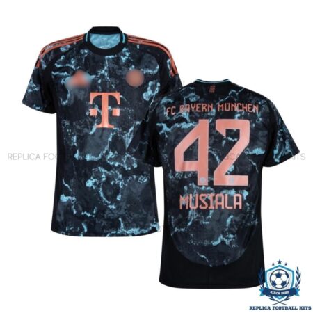 Bayern Munich Away Men Replica Football Shirt 24-25 MUSIALA 42 Printed - Overview