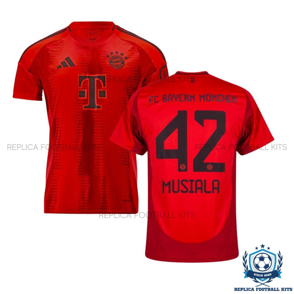 Bayern Munich Home Men Replica Football Shirt 2024-25 MUSIALA 42 Printed