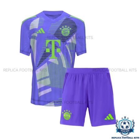 Bayern Munich Purple Goalkeeper Kids Replica Football Kit 2024-25