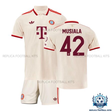 Bayern Munich Third Kids Replica Football Kit 2024-25 MUSIALA 42 Printed