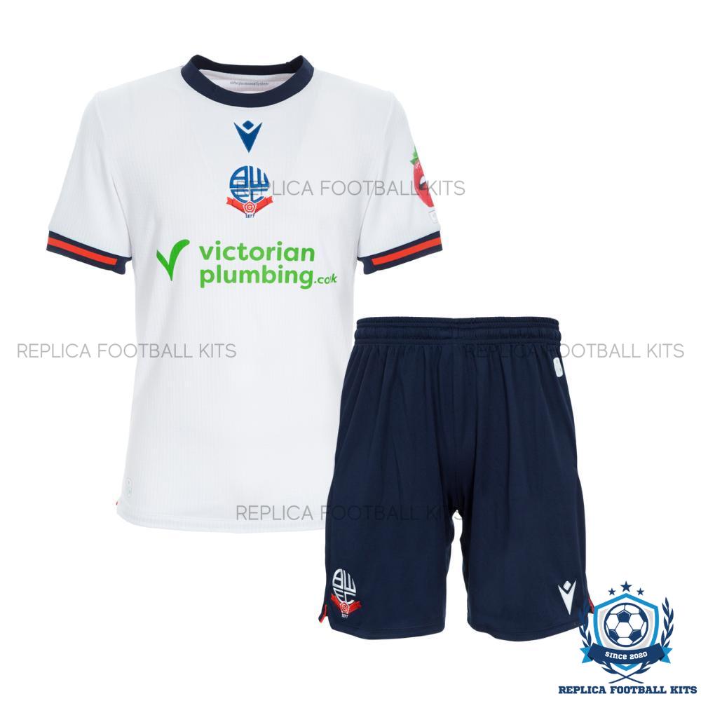 Bolton Wanderers Home Kids Replica Football Kit 2024-25 - Front View