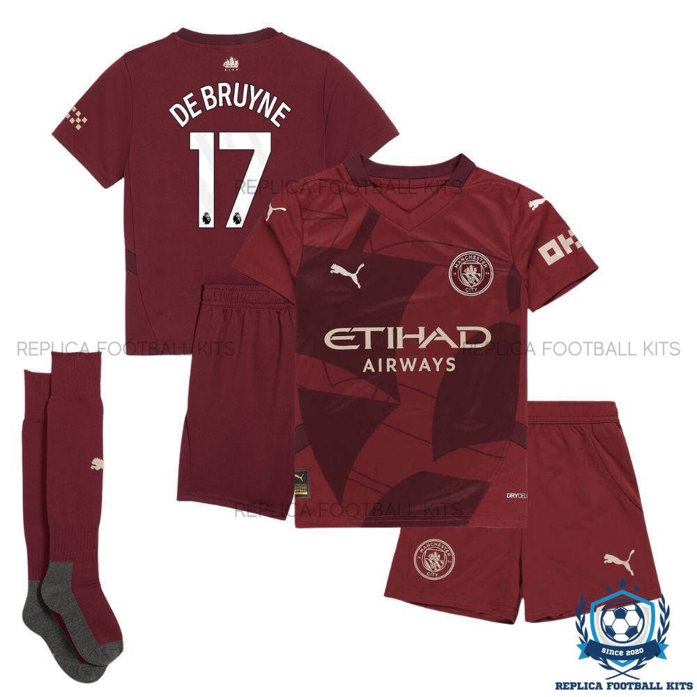 Manchester City DE BRUYNE 17 Third for Men and Kid Replica Football Kit 24-25