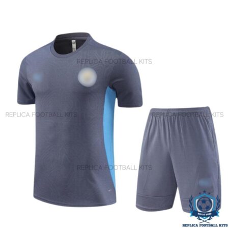 Manchester City Gray Training Kid Replica Football Kit 2024-25 - Front View