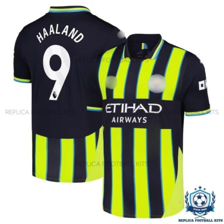 Manchester City HAALAND 9 Away Men Replica Football Shirt 2024-25 - Front View