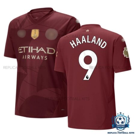 Manchester City HAALAND 9 Third Men Replica Football Shirt 2024-25 - Front View
