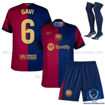 Barcelona Home Kids Replica Kit 24/25 GAVI 6 Printed - Overview