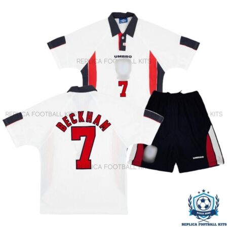 Retro England Home Kid Replica Kit 1998 -BECKHAM 7 - Overview