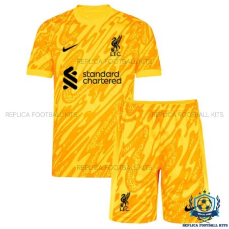 Liverpool Yellow Goalkeeper Kid Replica Kit 24/25 - Front View