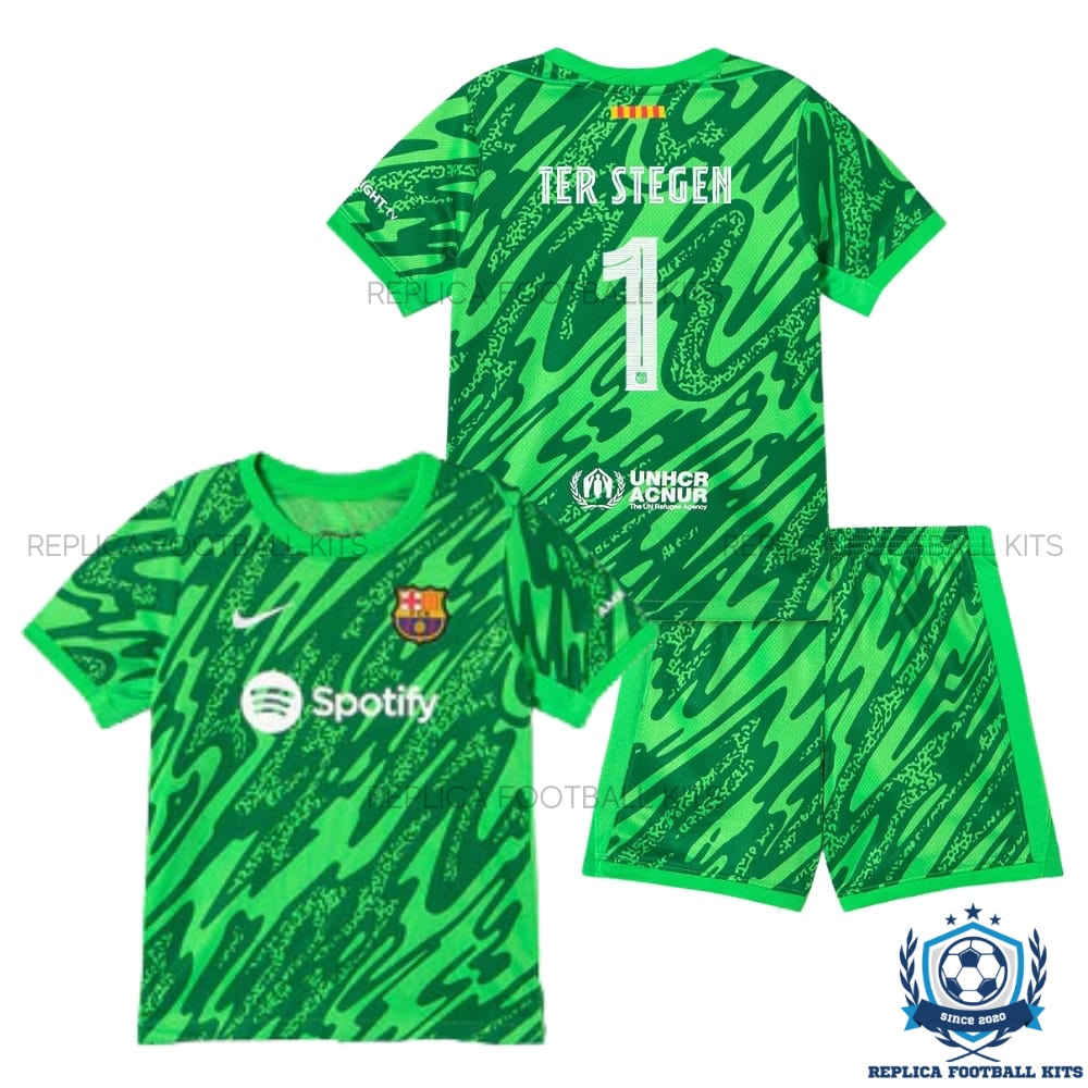 Barcelona Ter Stegen 1 Goalkeeper Kids Replica Kit 24/25