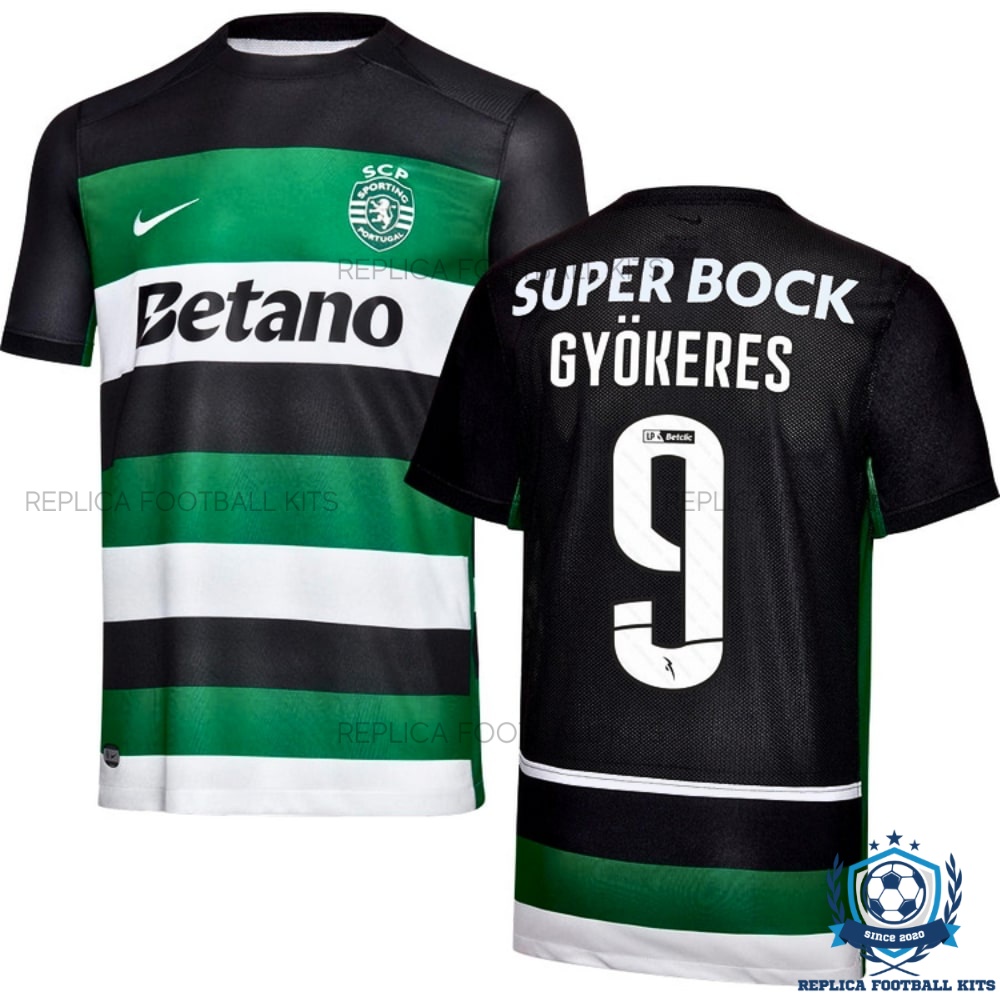 OverView Of Sporting CP Gyökeres 9 Home Men Replica Shirt 24/25 - Overview