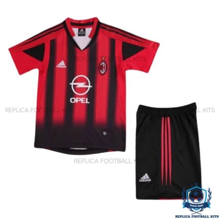 Retro AC Milan Home Kids Replica Kit 2004/05 - Front View