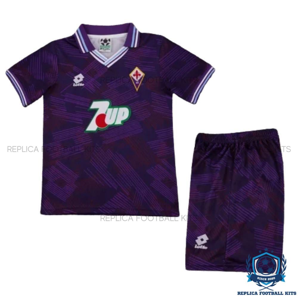 Retro ACF Fiorentina Home Kids Replica Kit 1992/93 - Front View