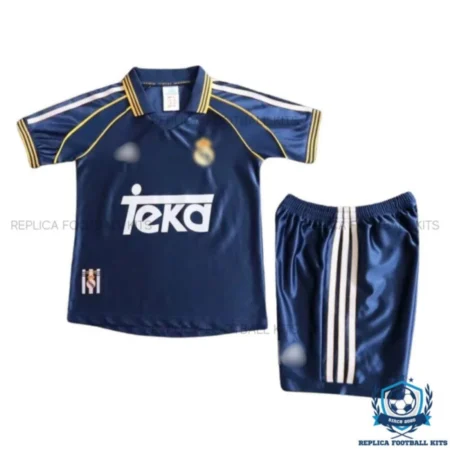 Retro Real Madrid Third Kids Replica Football Kit 1998/2000 - Front View