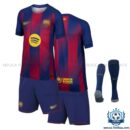 Barcelona Home Kids Replica Football Kit 2025/26 - overview with socks