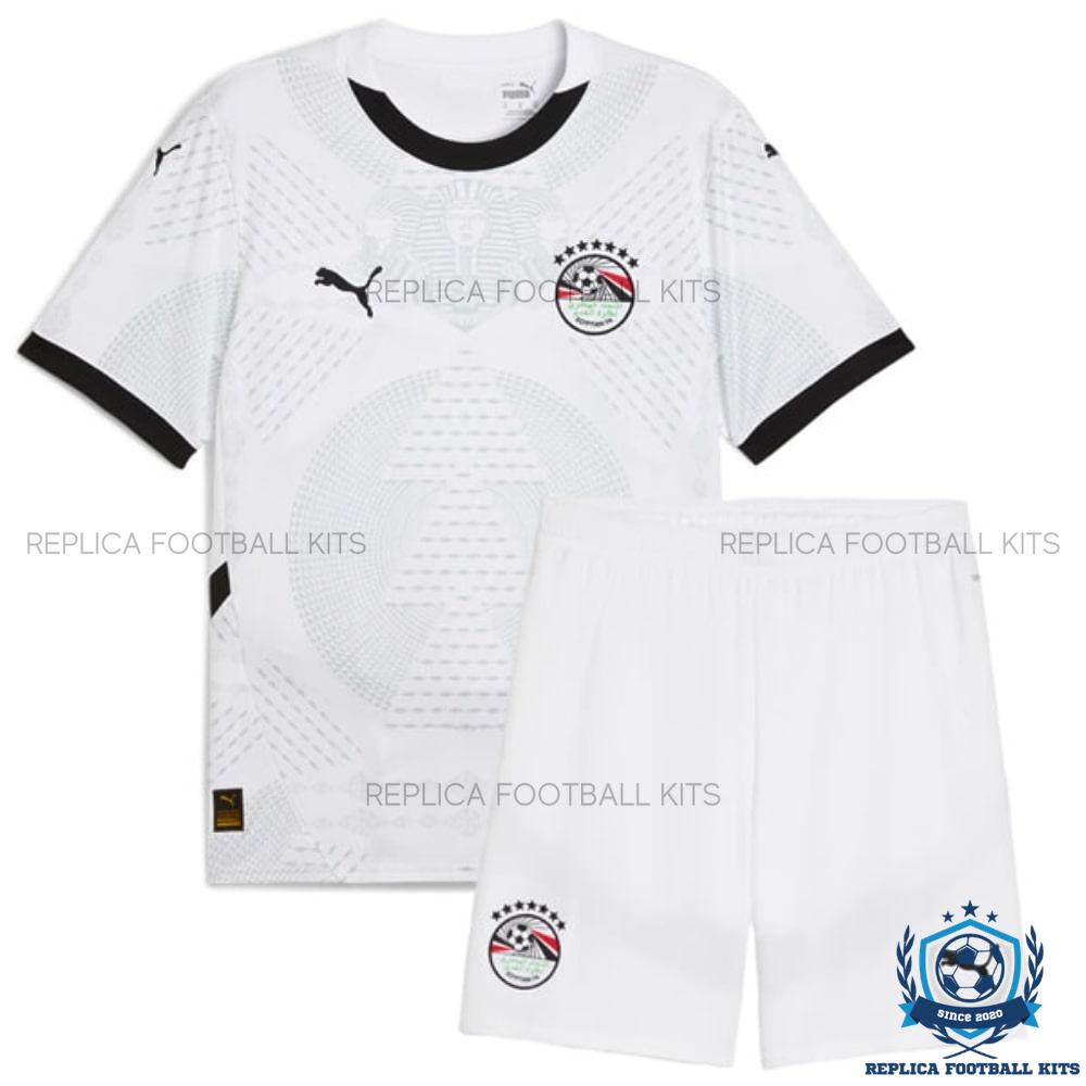 Egypt Away Kid Replica Football Kit 2025 - Front view