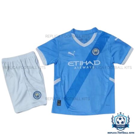 Manchester City Home Kid Replica Kit 25/26 - Front View