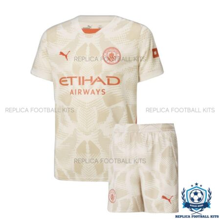 Manchester City Goalkeeper White Kid Replica Kit 24/25 - Front View