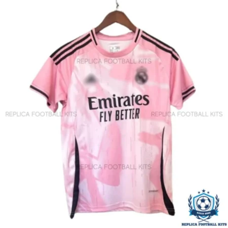 Real Madrid Pink Training Men Replica Football Shirt 2024/25 - Front View