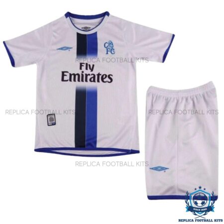 Retro Chelsea Away Kid Replica Football Kit 2003 - Front View