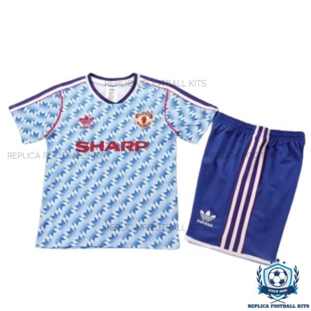 Manchester United Away Kid Replica Kit 1990/92 - Front View