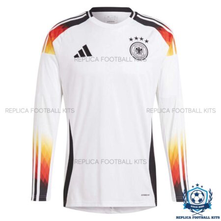 Germany Home Men Replica Shirts 2024 Long Sleeve - Front view