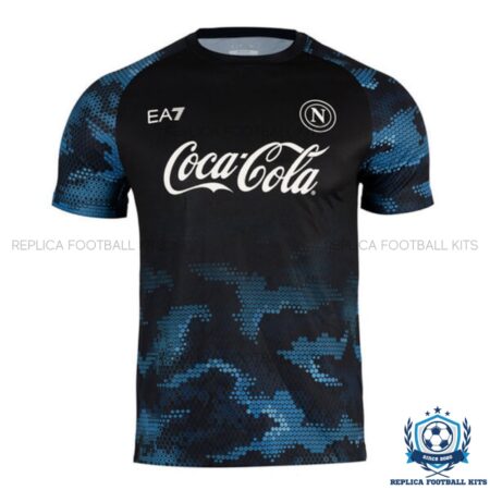 Napoli Navy Pre Match Men Replica Football Shirts 24/25 Front View