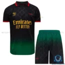 AC Milan Black Green Fourth Kids Replica Kit 2024/25 - Front view